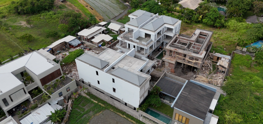 OASIS SOCA AIR VIEW WIP CONSTRUCTION NSG DESIGN & BUILD BALI